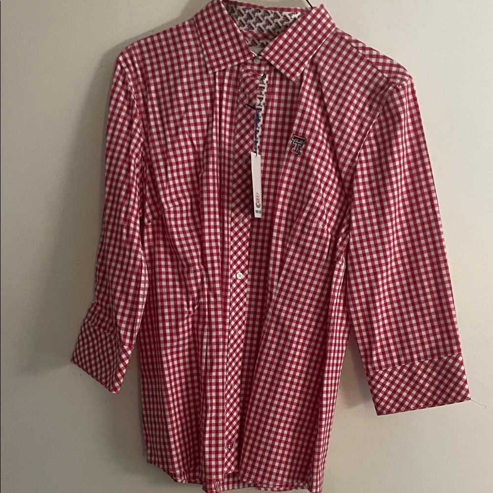 Red Checkered womens Shirt